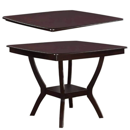 Counter Height Dining Table Rubberwood Espresso Finish
