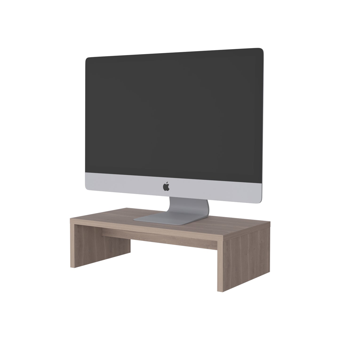 Elegant White Oak Monitor Stand for Improved Workspace Organization