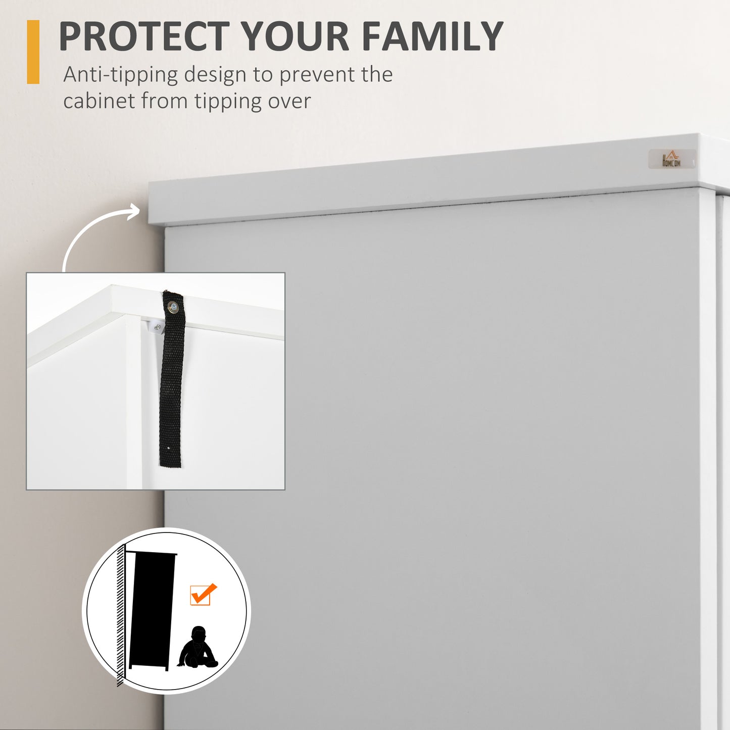 Freestanding White Farmhouse Kitchen Pantry Cabinet with Adjustable Shelves and Barn Doors