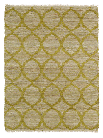 7'6 x 9' Rectangle Area Rug - Hand-Loomed Textured Loop Pile, Jute, Reversible, Transitional Contemporary Indoor Rug Light Green
