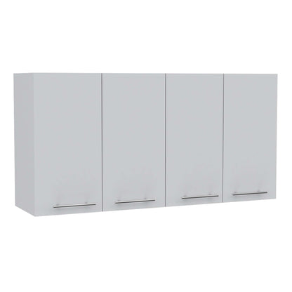 FM FURNITURE Sitka Modern Wall Cabinet with Four Doors and Spacious Storage