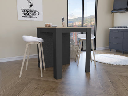 Multifunctional Kitchen Counter Table Shelves Pine Black