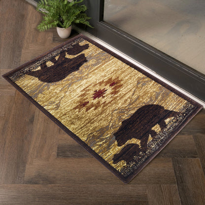 5 ft 3 in x 7 ft 3 in Lodge Area Rug - Durable Polypropylene, High-Traffic, Stain-Resistant, Beige