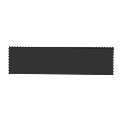 TREXM 4 Wavy Doors Ample Storage Space Sideboard with Adjustable Shelves and Retro Copper Handles for Dining Room and Living Room (BLACK)