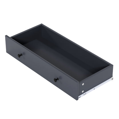 Tall Gray Farmhouse Kitchen Pantry Cabinet with Adjustable Shelves, Drawers, and Door Storage Solutions