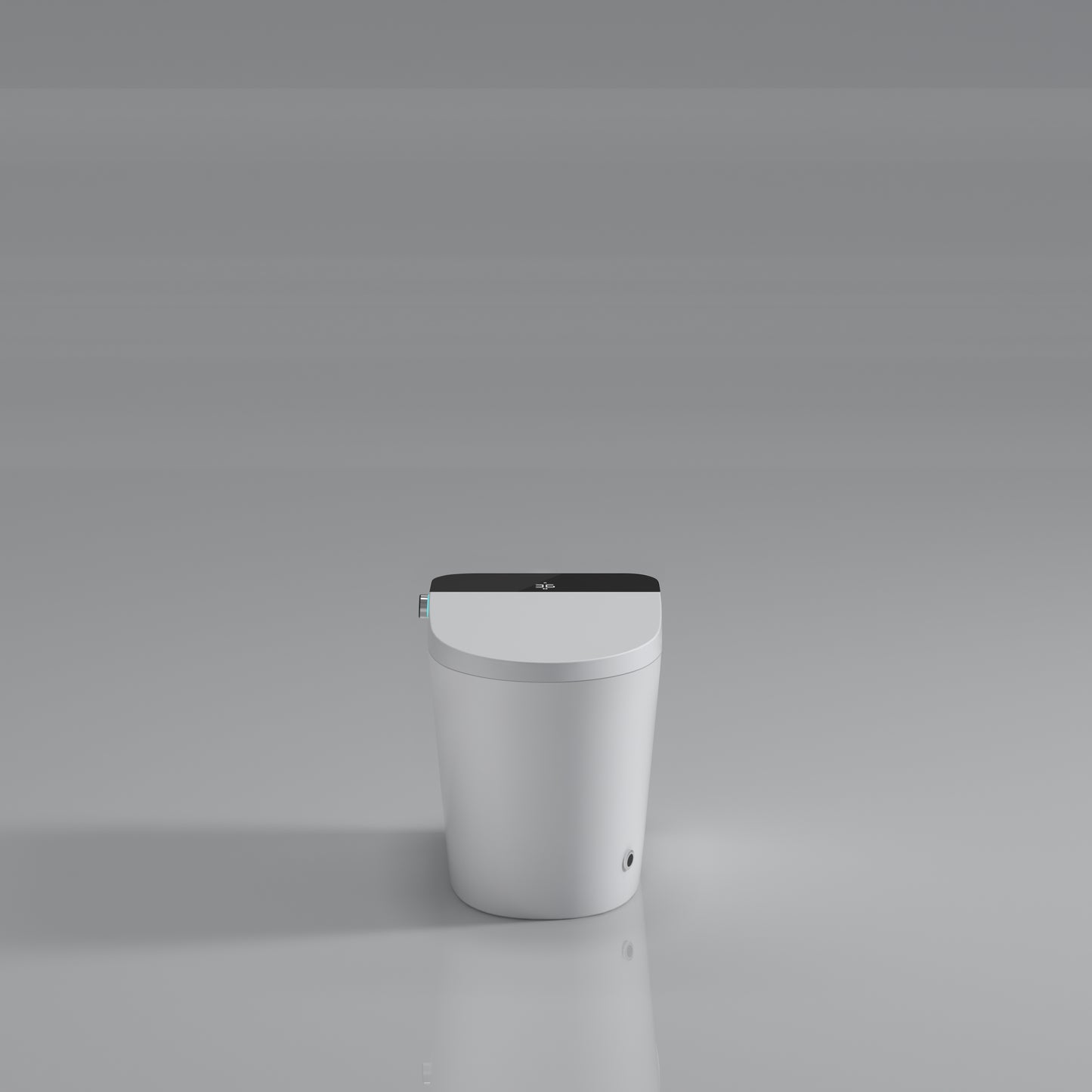 Intelligent Bidet Toilet with Automatic Seat, Foot Sensor Control, LED Display, Night Light, Warm Water & Dryer - Modern Porcelain Design in White