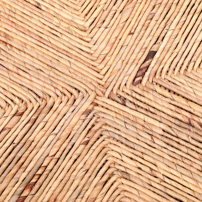 Set Of 2 Counter Height Water Hyacinth Bar Stools With Back