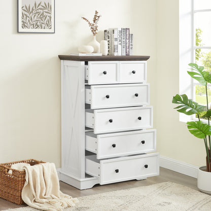 Elegant 6-Drawer Tall Chest of Drawers for Stylish Storage and Organization