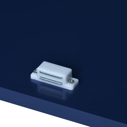 Versatile Rolling Kitchen Cart with Drop Leaf - Sturdy Solid Wood Top, Locking Wheels & Ample Storage (Dark Blue)