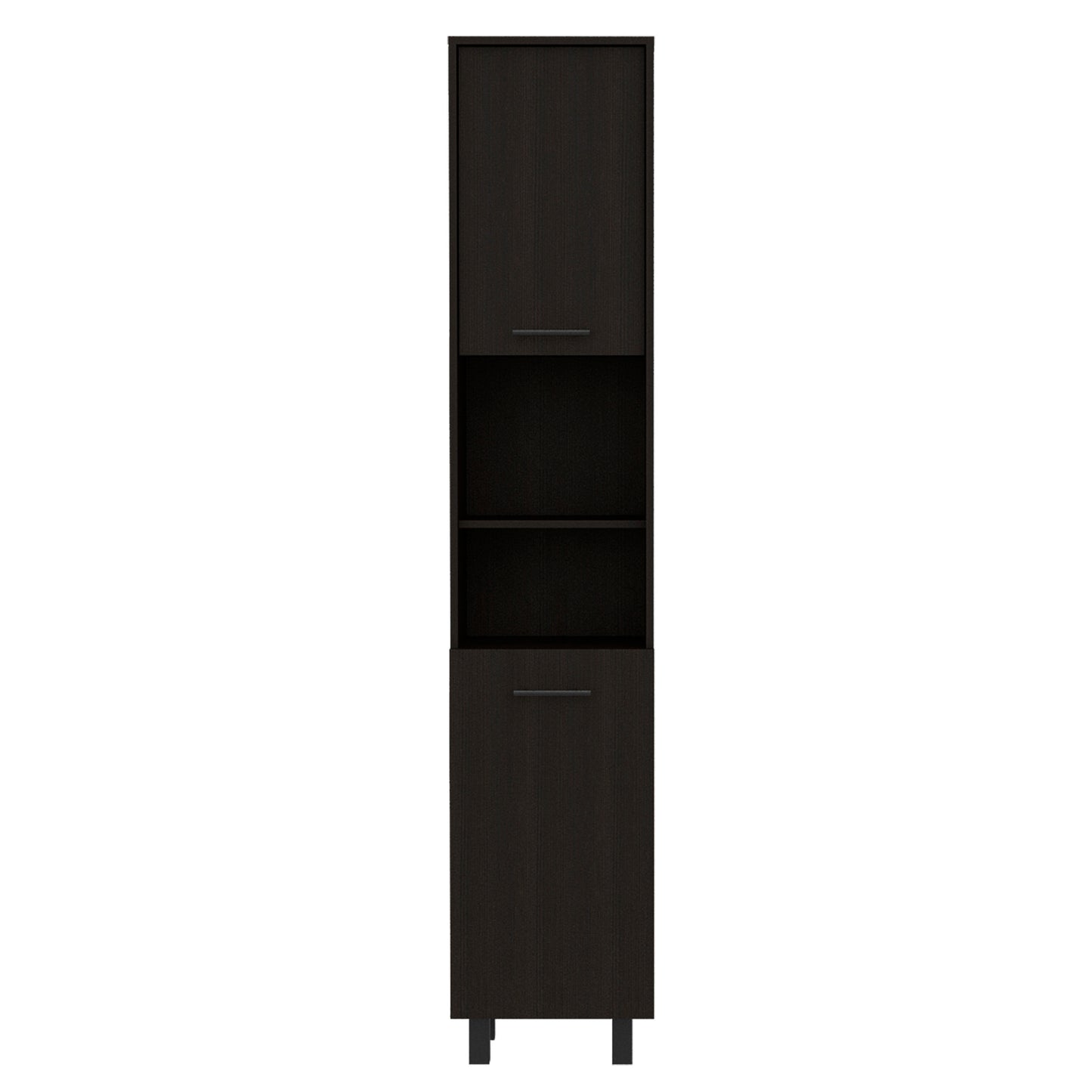 Sheffield Contemporary 2-Door Kitchen Pantry Cabinet with Adjustable Shelves and Chrome Hardware