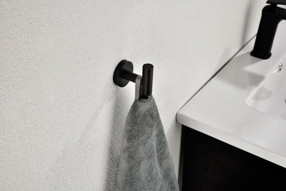 Bathroom Towel Hook Robe Hook Shower Kitchen Wall Hanging Hooks No Drill Wall Mount SUS 304 Stainless Steel Matt Black 6 Pack