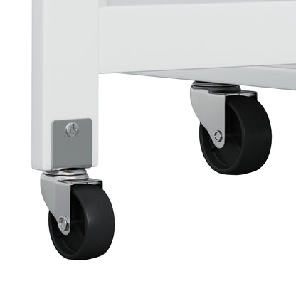 Elegant Multi-Functional Kitchen Island Cart with Storage Cabinet, Drawers, Spice Rack, Wine Rack, and Foldable Rubberwood Top (White)