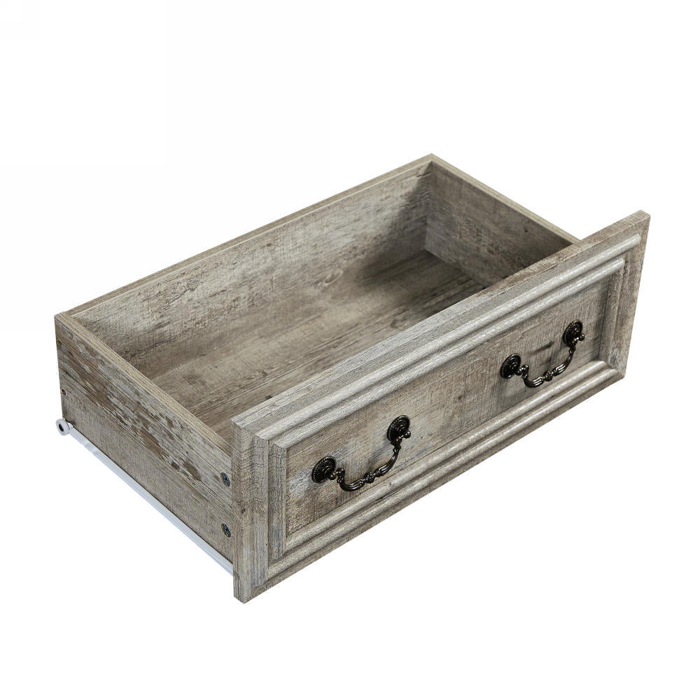 Vintage-Inspired 7-Drawer Rustic Dresser for Bedroom, Elegant Storage Chest with Antique Finish, Versatile Organizer for Living Room and Hallway, Distressed White Wood Design