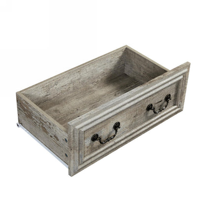 Vintage-Inspired 7-Drawer Rustic Dresser for Bedroom, Elegant Storage Chest with Antique Finish, Versatile Organizer for Living Room and Hallway, Distressed White Wood Design