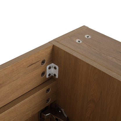 Modern 30-Inch Wall-Mounted Bathroom Vanity with Open Shelf - Vanity Cabinet Only (No Basin Included)