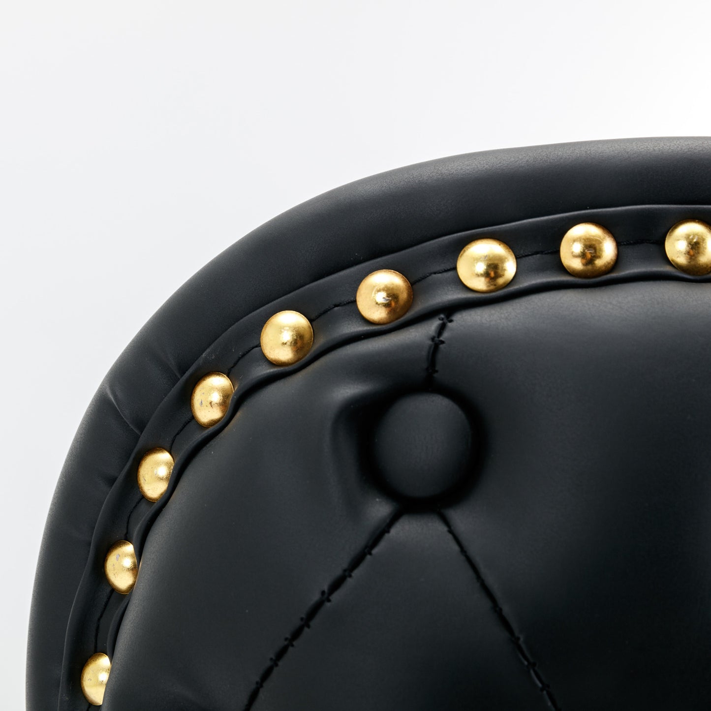 Set of 2 Adjustable Swivel Bar Stools with PU Upholstery and Full Back, Counter Height, Kitchen, Black