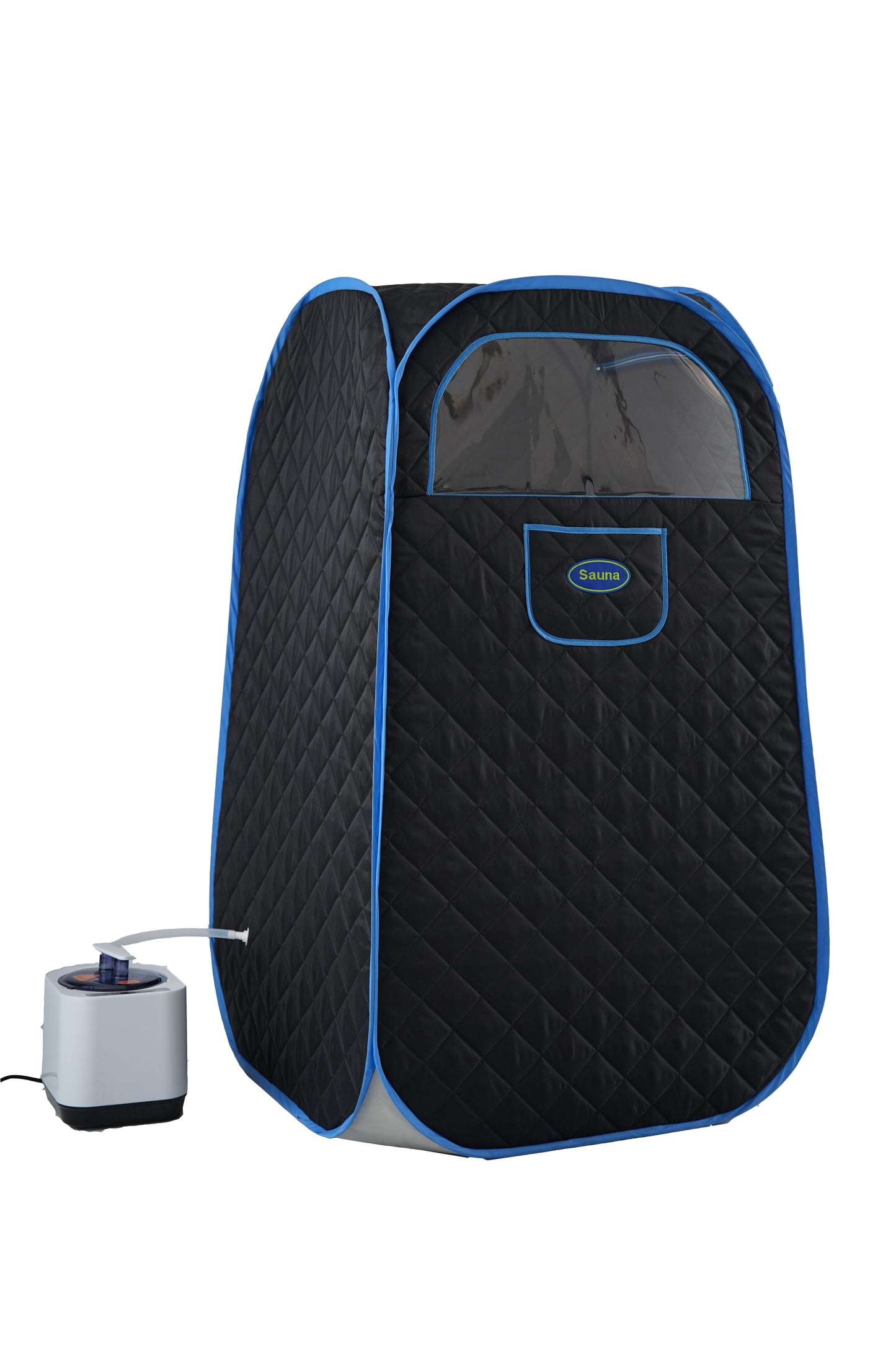 Portable Folding Steam Sauna Tent 1000W Generator, 2.2L Tank, 9-Heat Levels, 1-Min Setup, Home Spa, Black