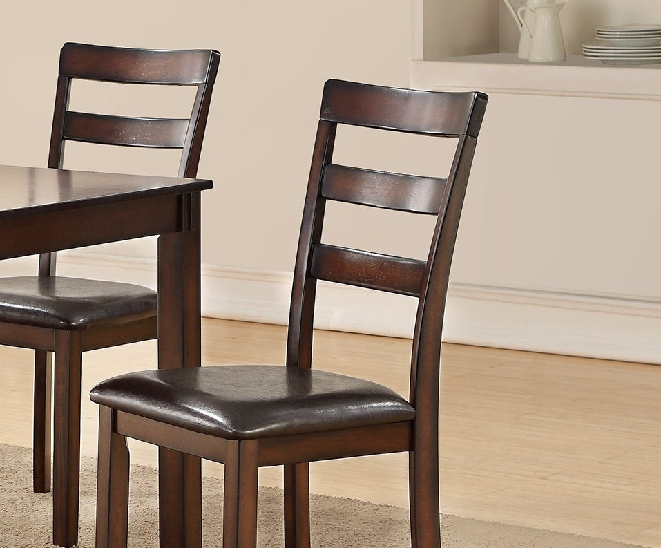 60 Inch Rectangular Dining Set Chairs And Bench Espresso