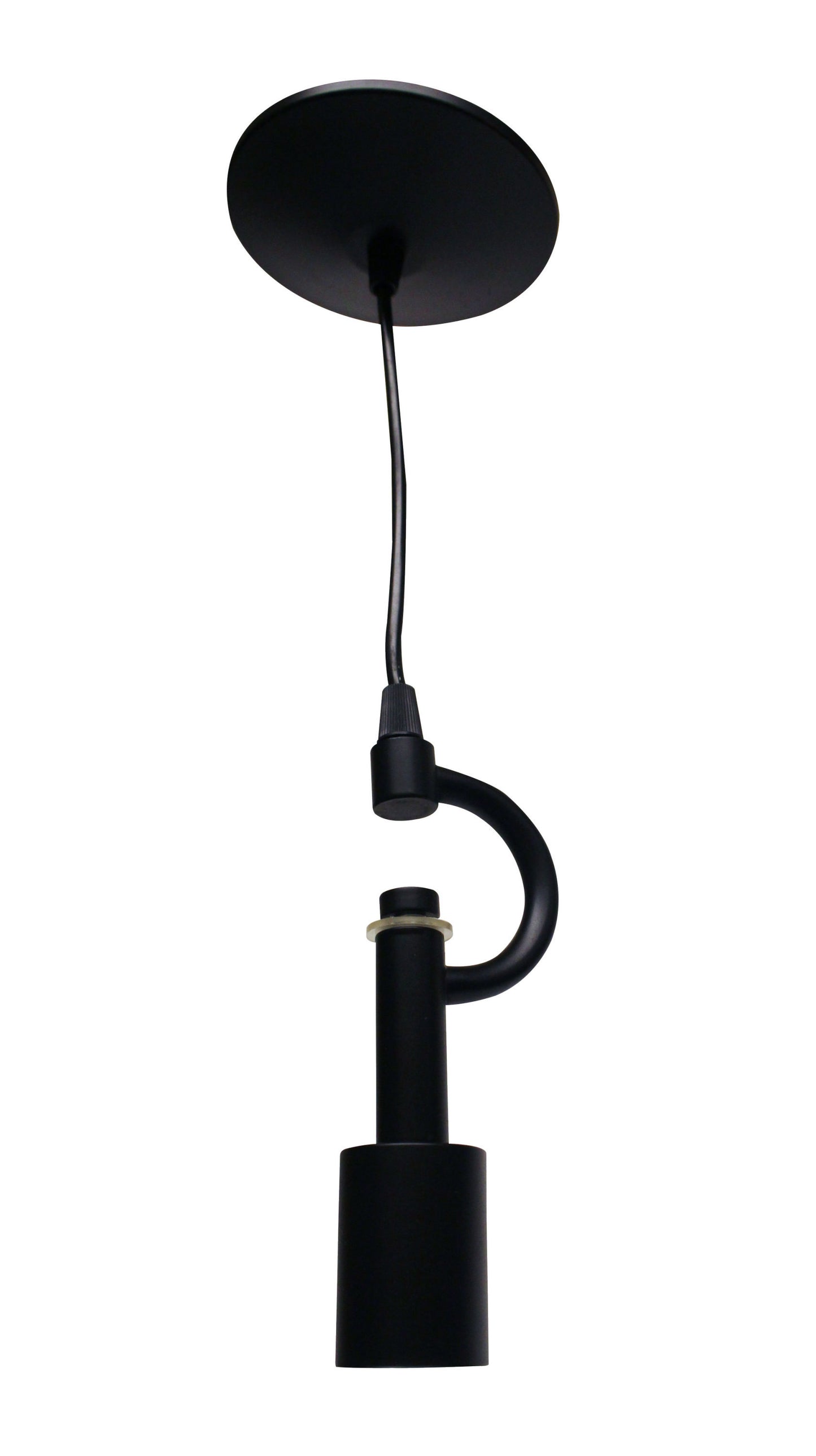 Three-Light Vintage Industrial Pendant for Kitchen or Dining, Fabric Cord, E-26, UL Listed, Satin Black