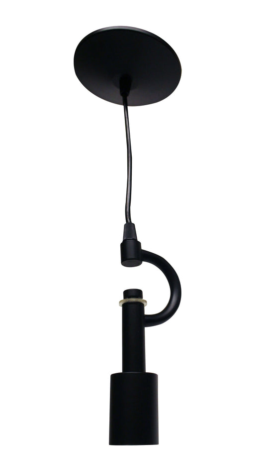 Three-Light Vintage Industrial Pendant for Kitchen or Dining, Fabric Cord, E-26, UL Listed, Satin Black