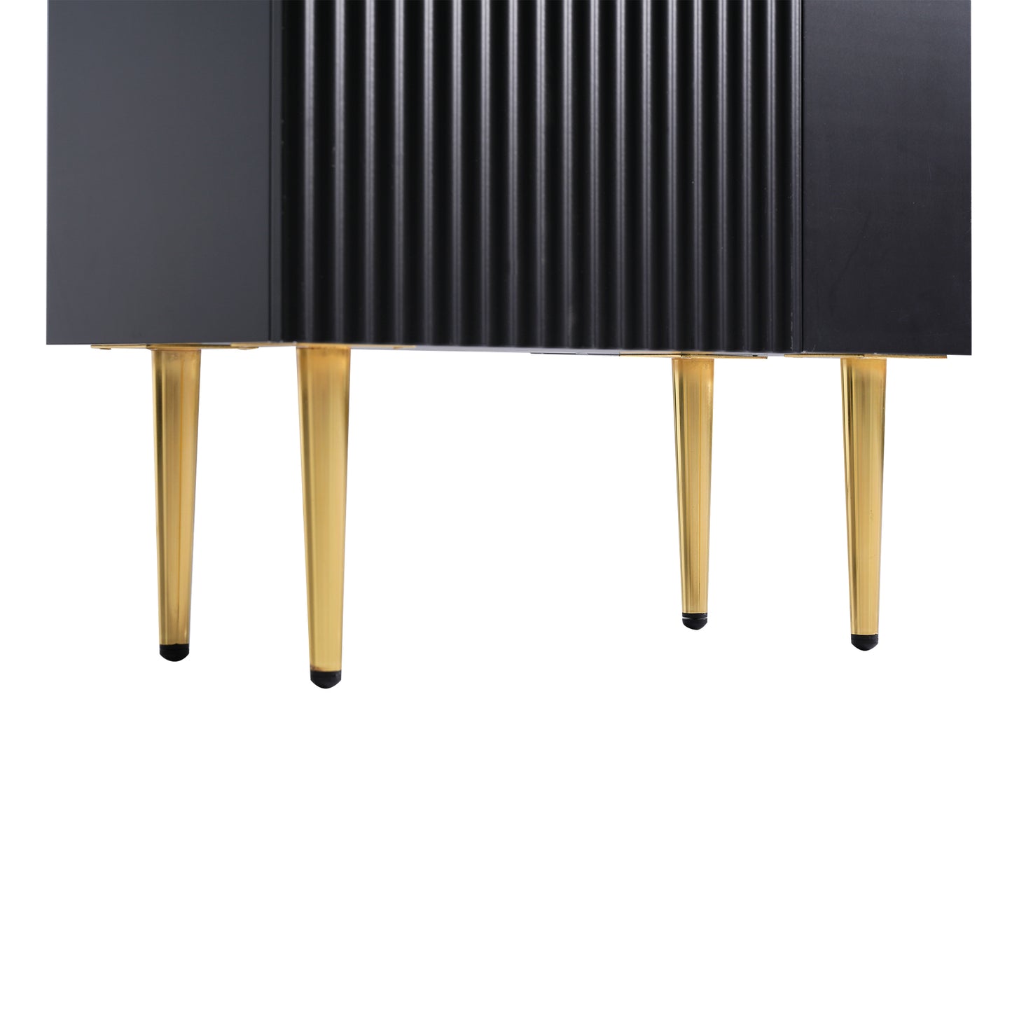 Modern 21.6" Black Bathroom Vanity with Ceramic Sink and Right-Side Storage Cabinet