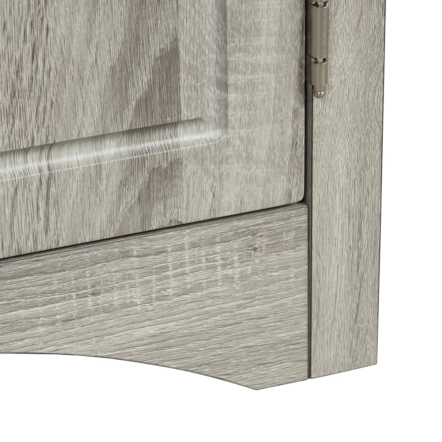 Stylish Oak Triangle Corner Storage Cabinet with Adjustable Shelves for Home and Kitchen Use