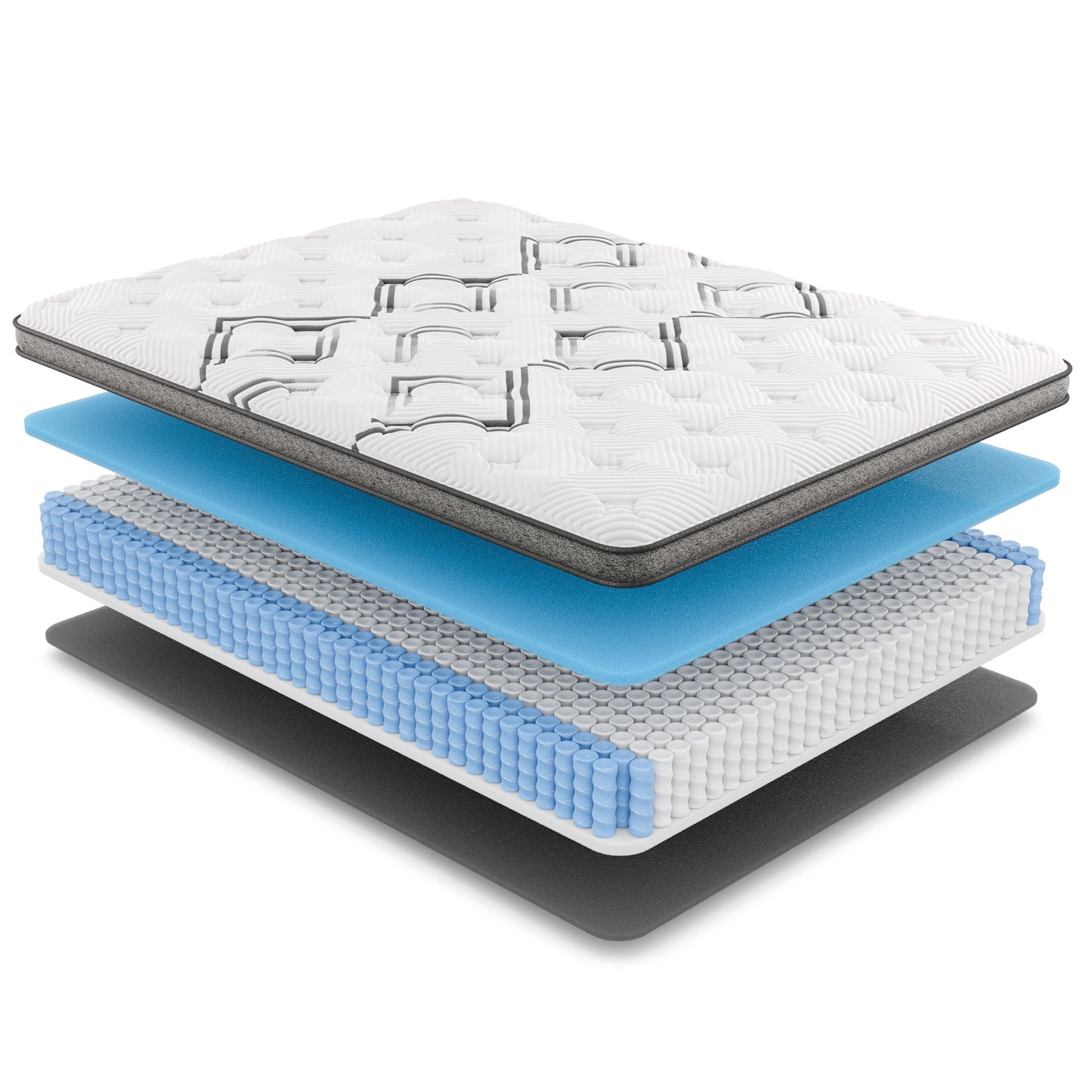 Full - Soto Copper Hybrid Euro-Top 12.5" Mattress - Medium Comfort