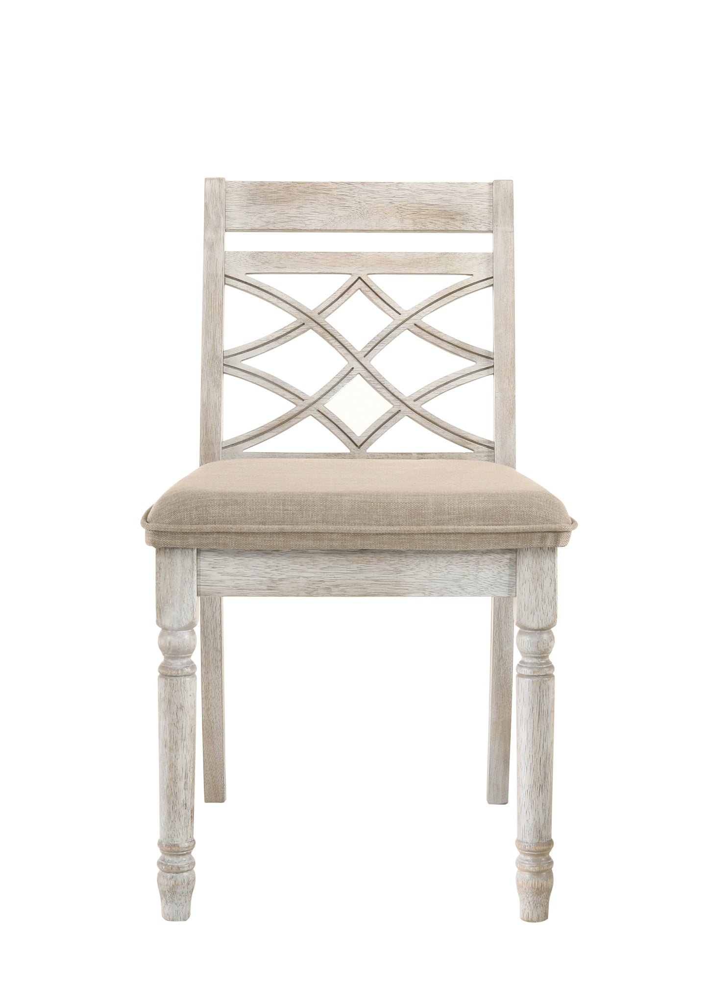 Havanna Set of 2 Off White 19" Wide Contemporary Fabric Chair with Cushion