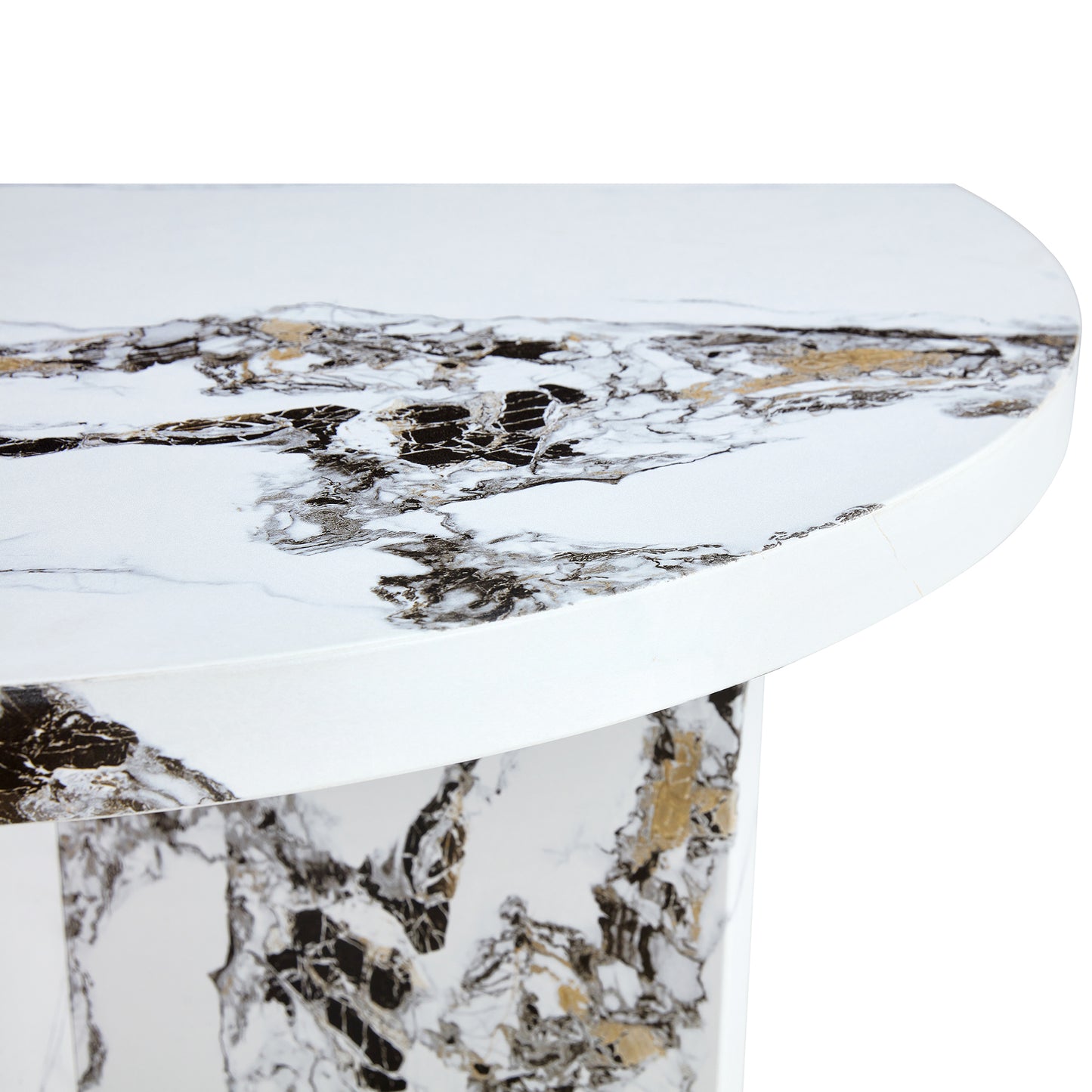 Round Dining Table 42Inch For Four To Six Modern MDF White