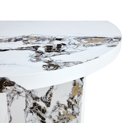 Round Dining Table 42Inch For Four To Six Modern MDF White