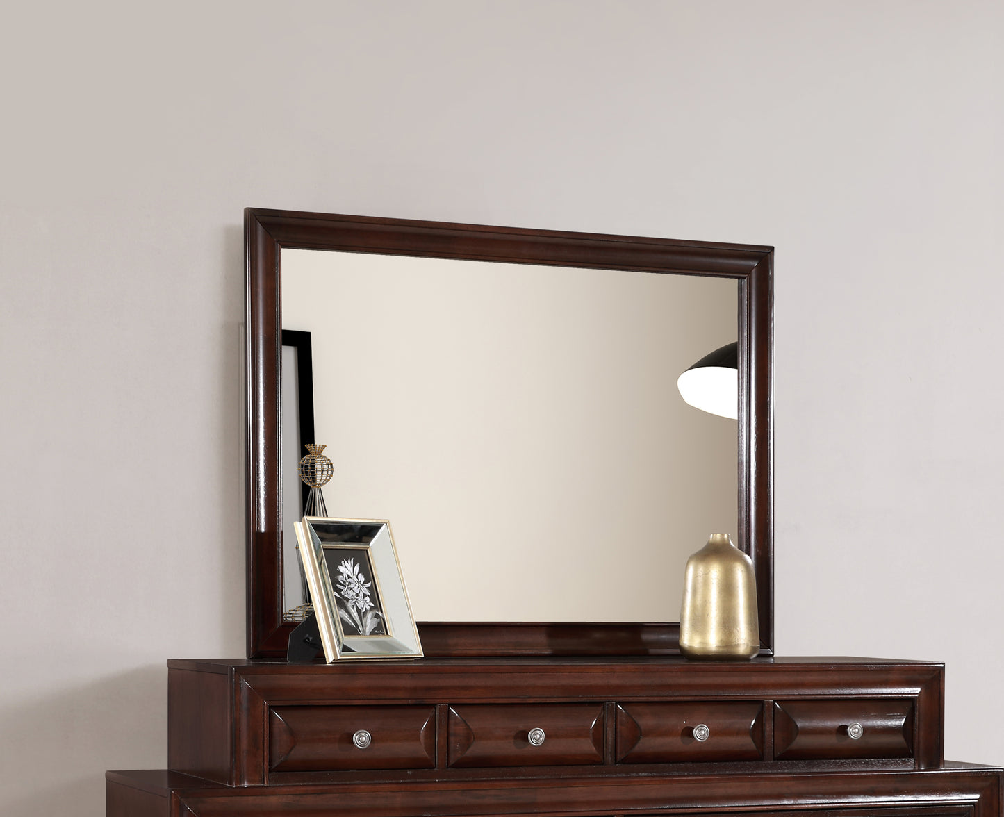 Cappuccino Transitional Large Scale Mirror by Glory Furniture LaVita G8875-M