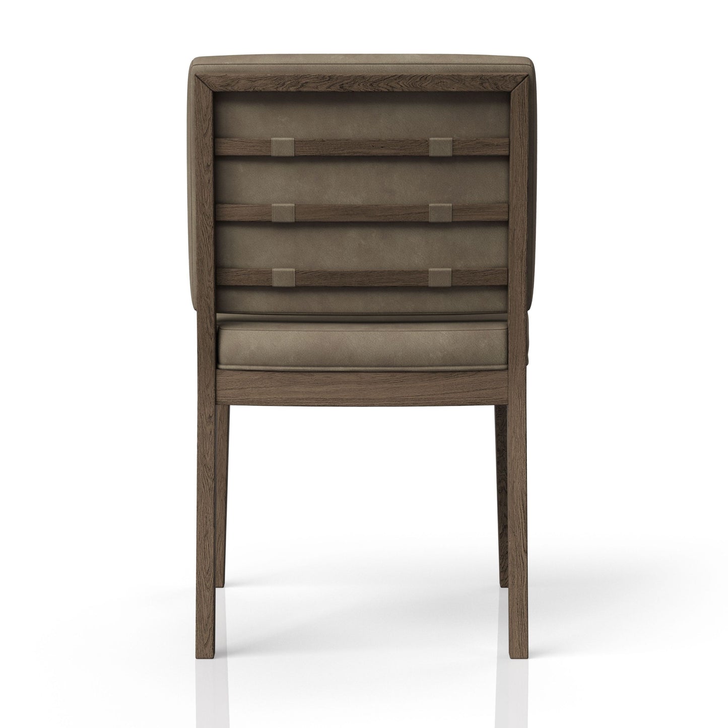 Latte and Leather Soft Back Chair (Set of Two)