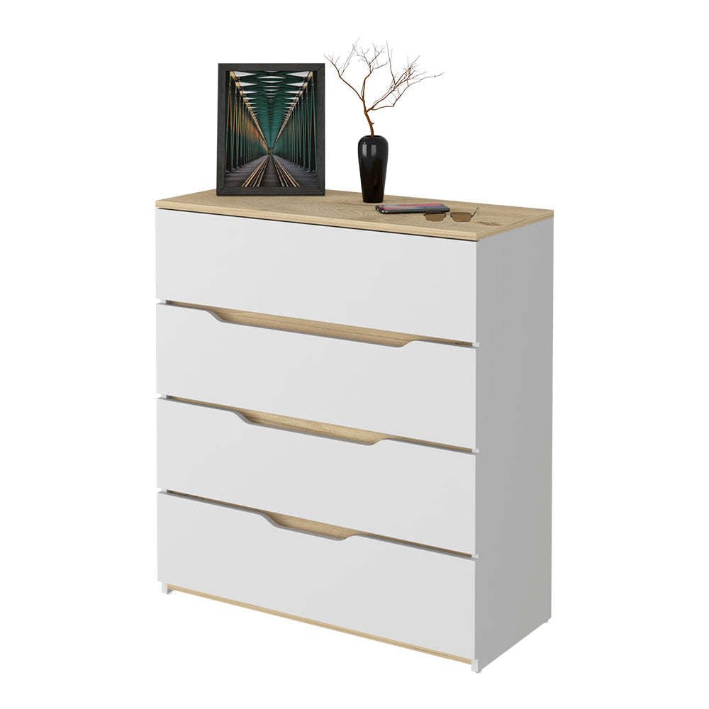 Modern California 4-Drawer Dresser with Stylish Top Surface