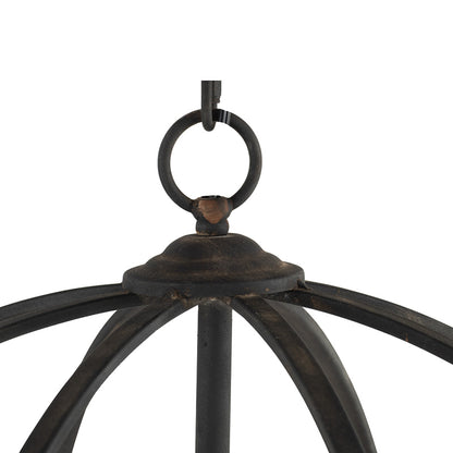 Four-Light Iron Chandelier with Adjustable Chain for Kitchen, Dining Room Matte Black