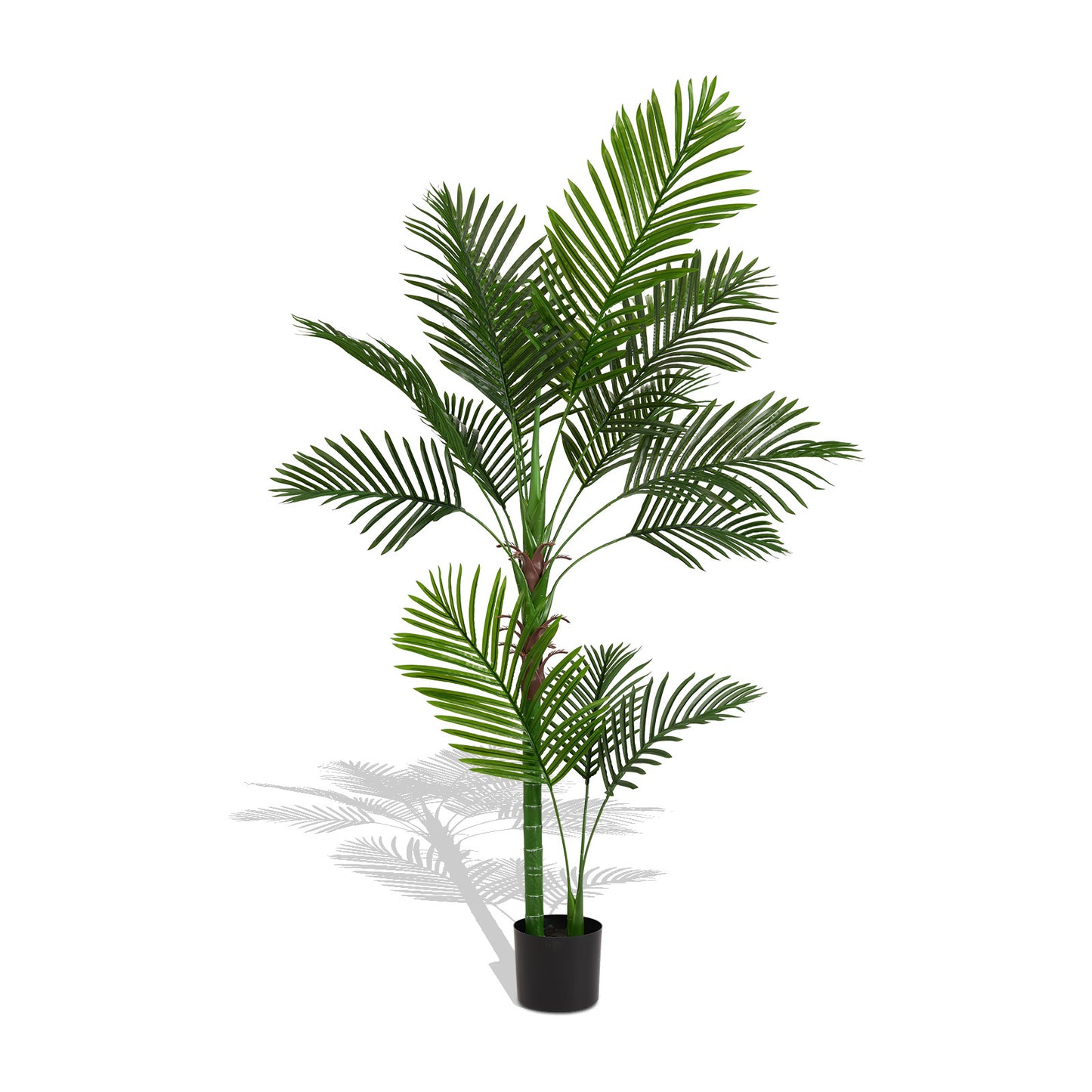 5.2ft Tall Artificial Areca Palm Tree for Indoor Use, Potted Plant with Flexible Stems, Home/Office Green
