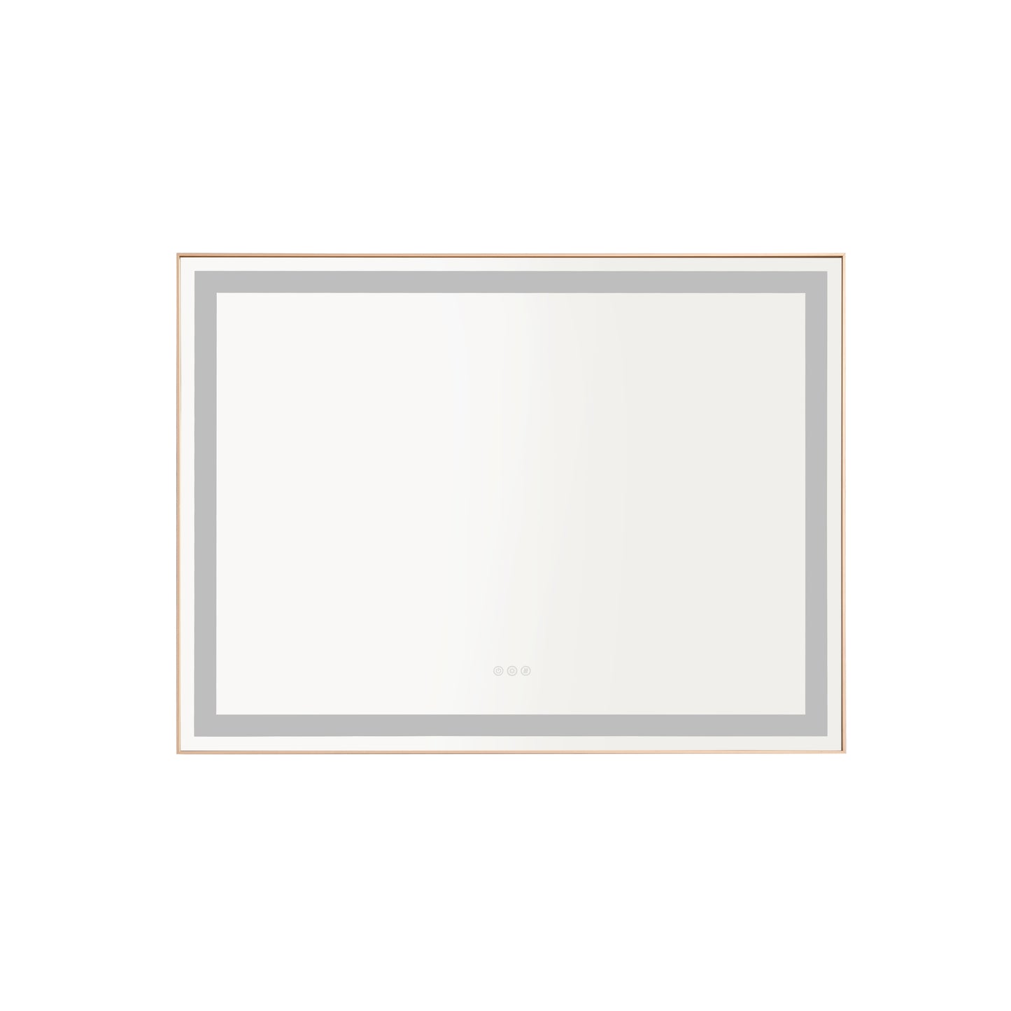 Large 48x36 Illuminated Bathroom Mirror with Dual Control Anti-Fog Feature