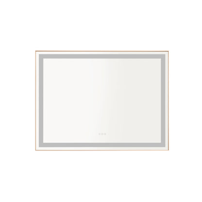 Large 48x36 Illuminated Bathroom Mirror with Dual Control Anti-Fog Feature