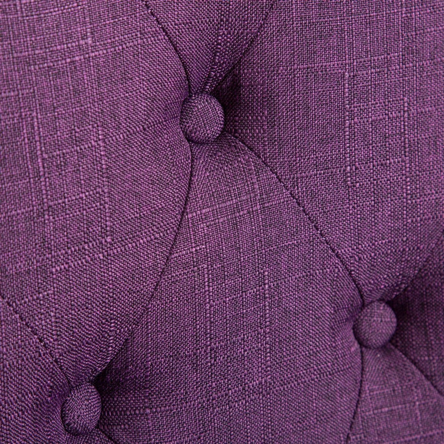 Solid Wood Tufted Parsons Dining Chair, Set of 2, 200 lb Capacity, Oak Finish, Polyester, Purple