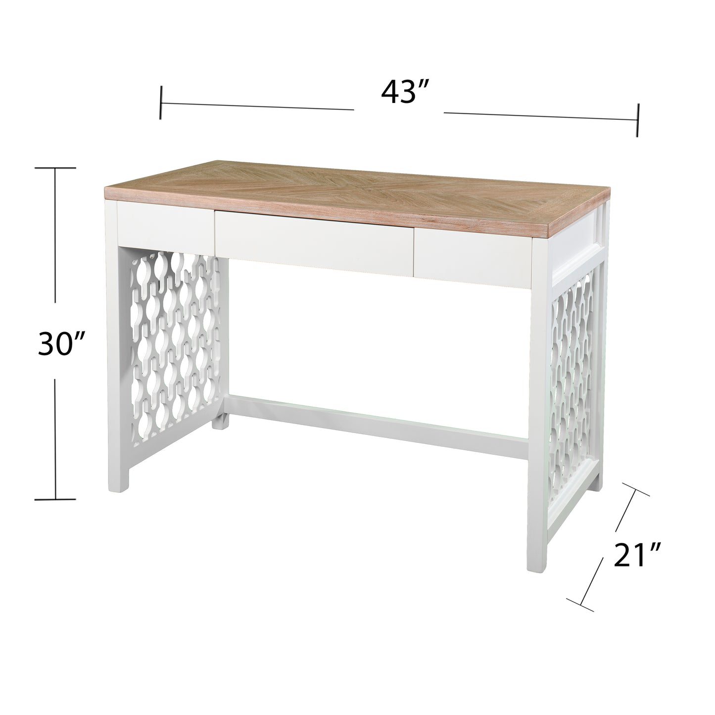 Trellis-Inspired Natural Writing Desk