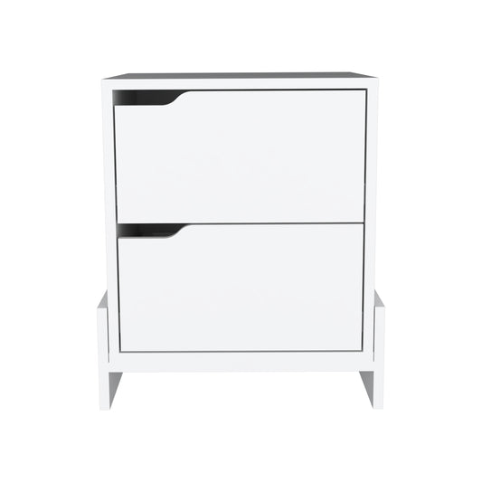 Elegant Luss 2-Drawer Nightstand for Modern Bedrooms