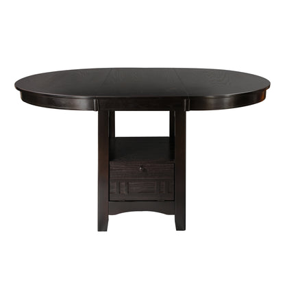Counter Height Dining Set Five Piece Table Leaf Dark Cherry