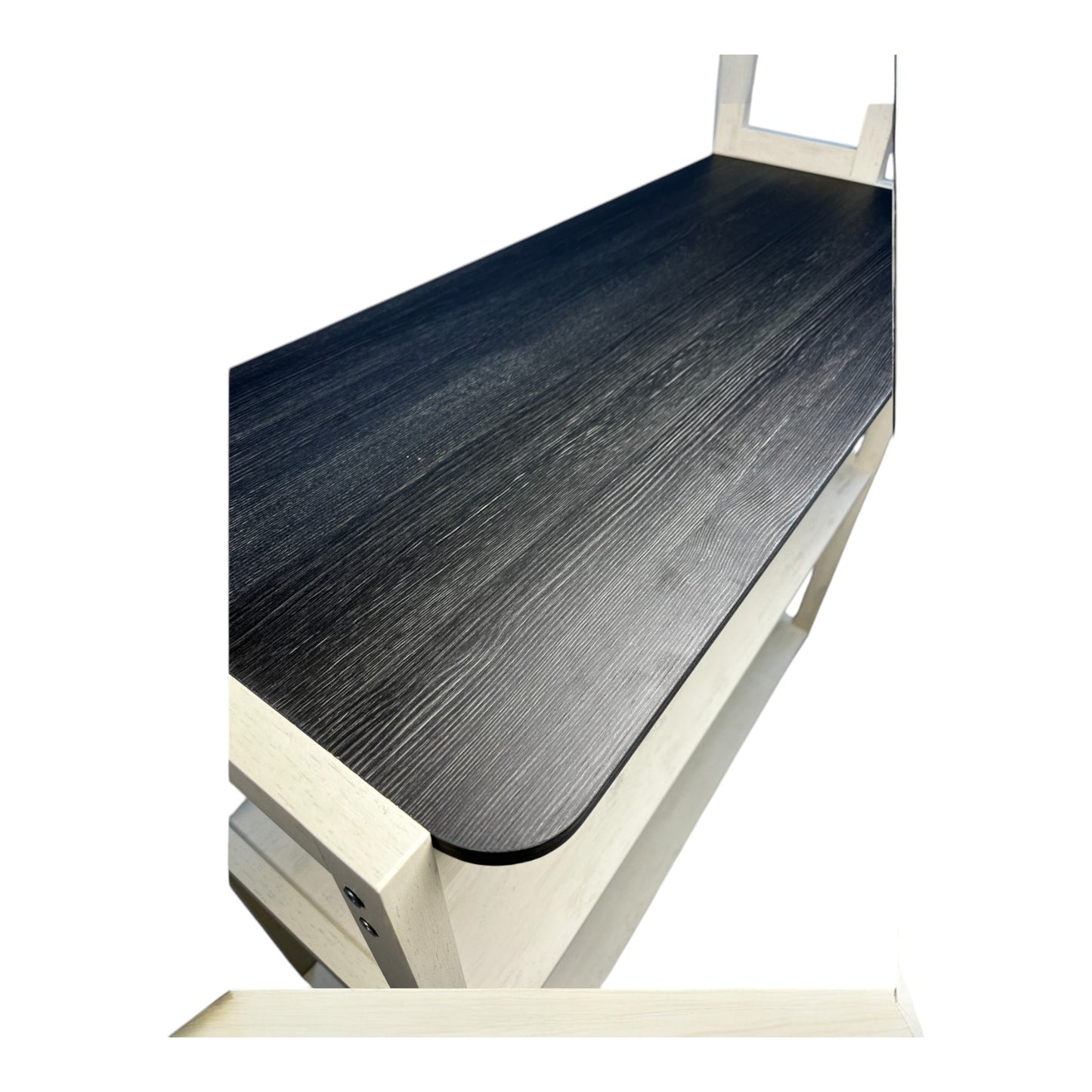 39.37" Stylish Black and White 5-Tier Kitchen Baker's Rack with Storage, Coffee Bar, and Microwave Stand