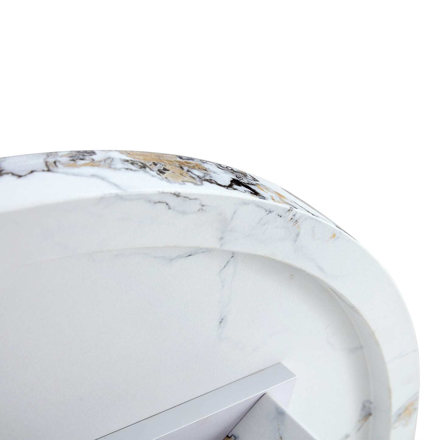 Round Dining Table 42Inch For Four To Six Modern MDF White