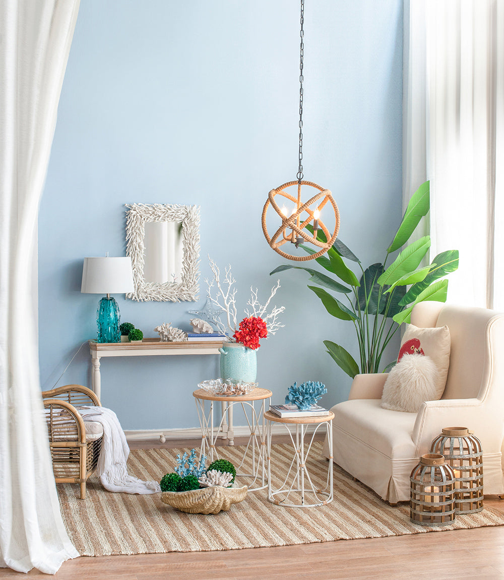 3-Light Farmhouse Rope Chandelier with Adjustable Chain for Kitchen, Dining, Entryway Globe Light Black