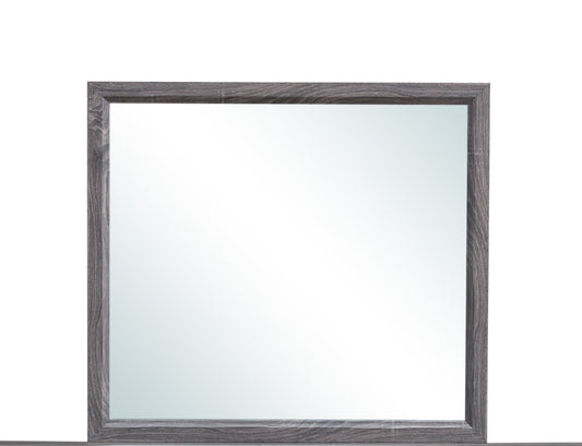 Contemporary Foil Grey Dresser Mirror