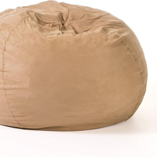 High-Density Foam Bean Bag Chair with Removable Microsuede Cover, 56x56x42, Durable & Easy-Clean, Tuscany