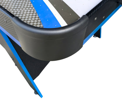 60-Inch 2-in-1 Air Hockey & Table Tennis Multifunction Table, MDF, Easy Assembly - Black, White & Blue