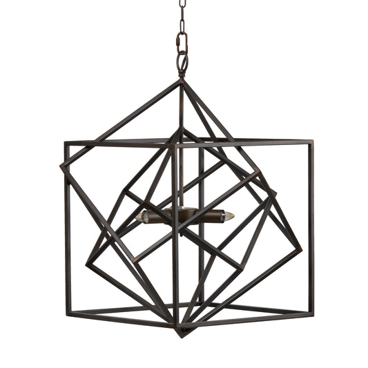 3-Light Metal Chandelier with Adjustable Chain Hanging Fixture Kitchen Bulbs Not Included Matte Black