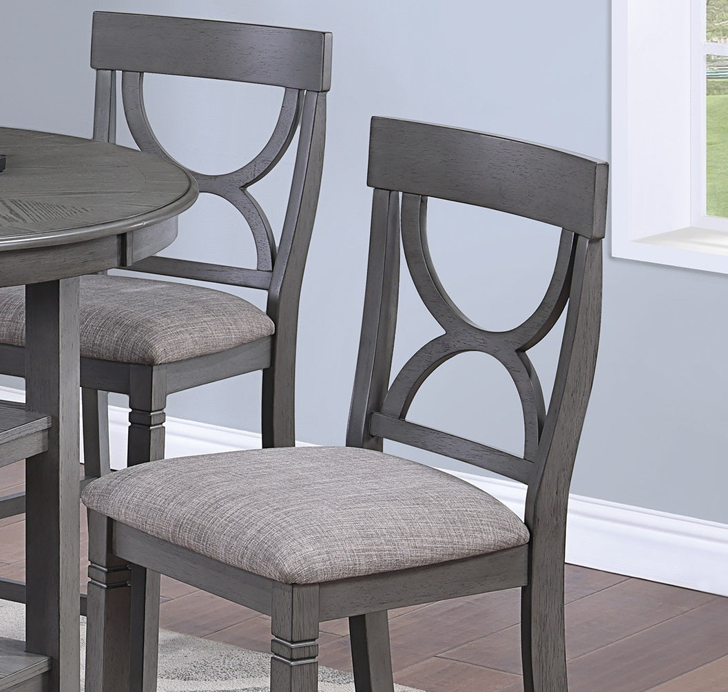 Counter Height Dining Table Set With Storage 4 Chairs Gray