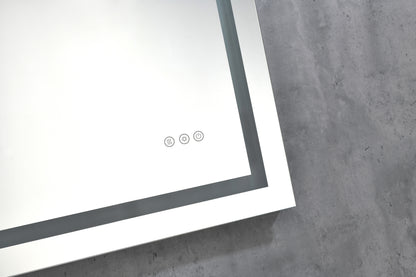 Dimmable 36" x 24" LED Vanity Mirror with Anti-Fog, Smart Touch Controls, and Adjustable Color Temperature
